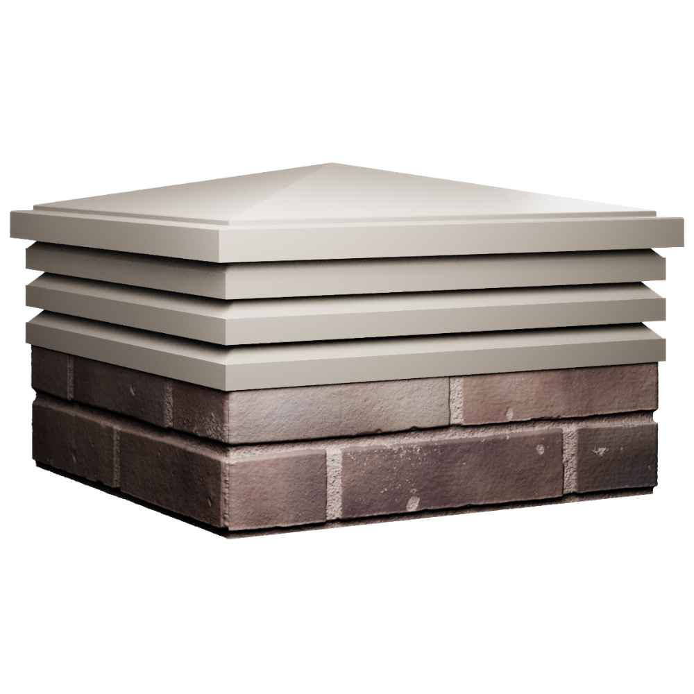 Колпак Zking Бона ХайТек Бежевый на столб 2х2 кирпича (513х513мм) в Батайске фото