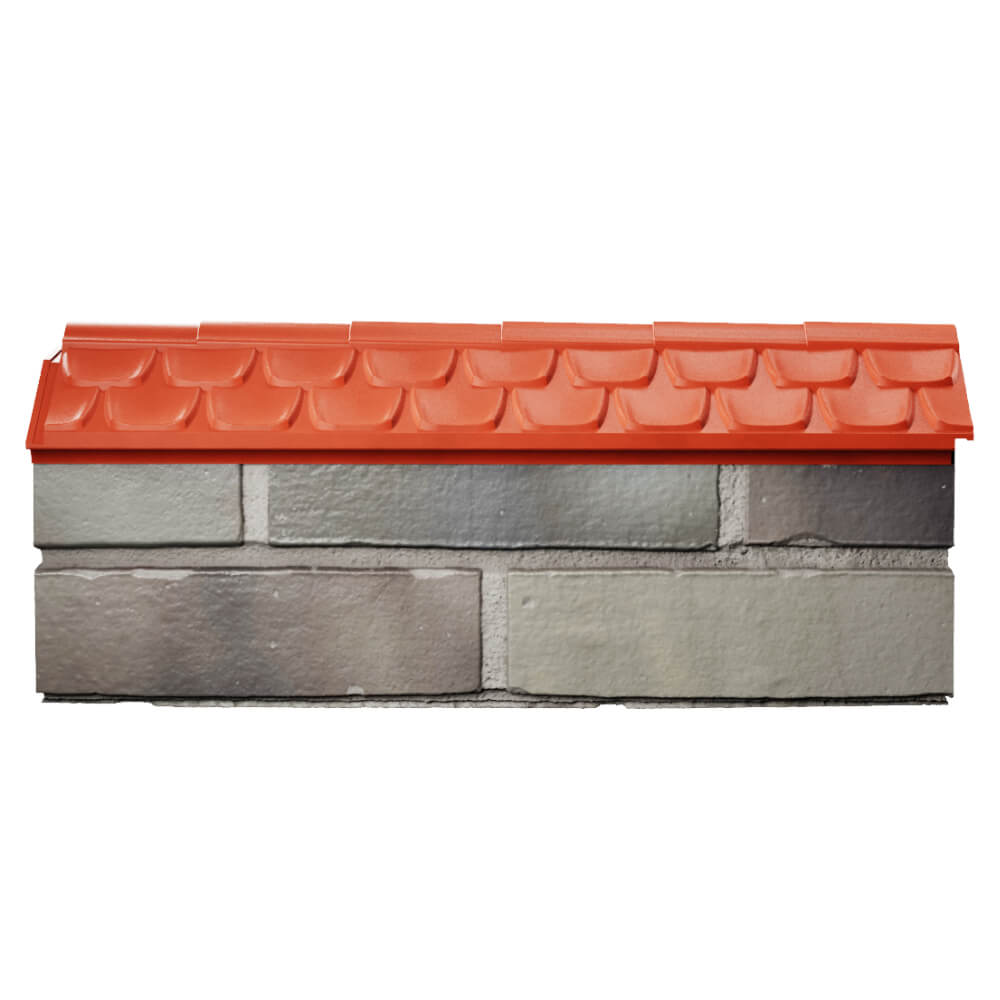 Парапет Zking Эльбрус Красный с посадкой на 0.5 кирпича (130мм) в Батайске фото