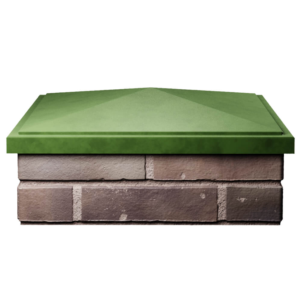 Колпак Zking БонаМоно Зеленый на столб 2х2 кирпича (515х515, 530х530мм) Батайск фото