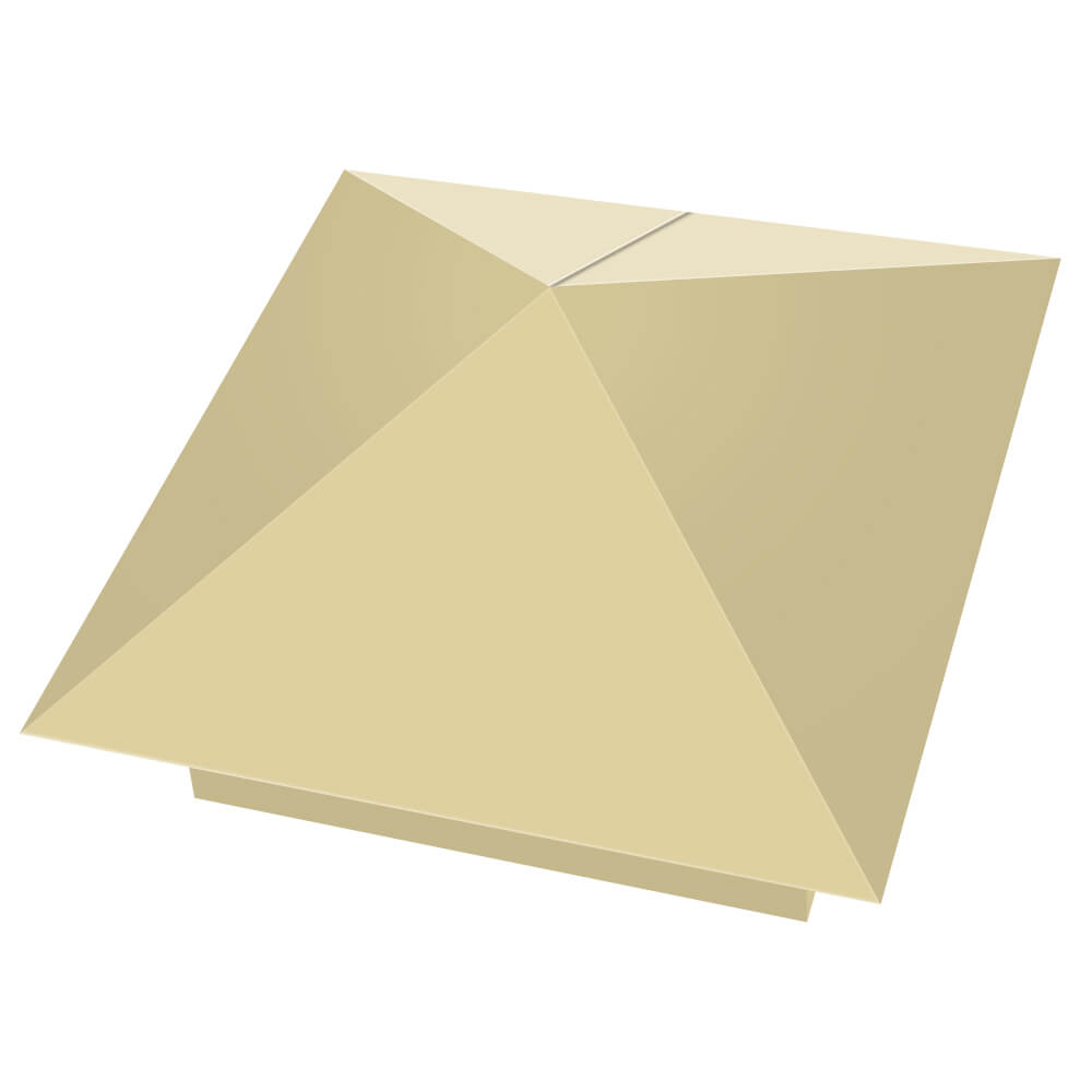 Колпак металлический 400х400мм RAL1014 Бежевый заборный Батайск фото