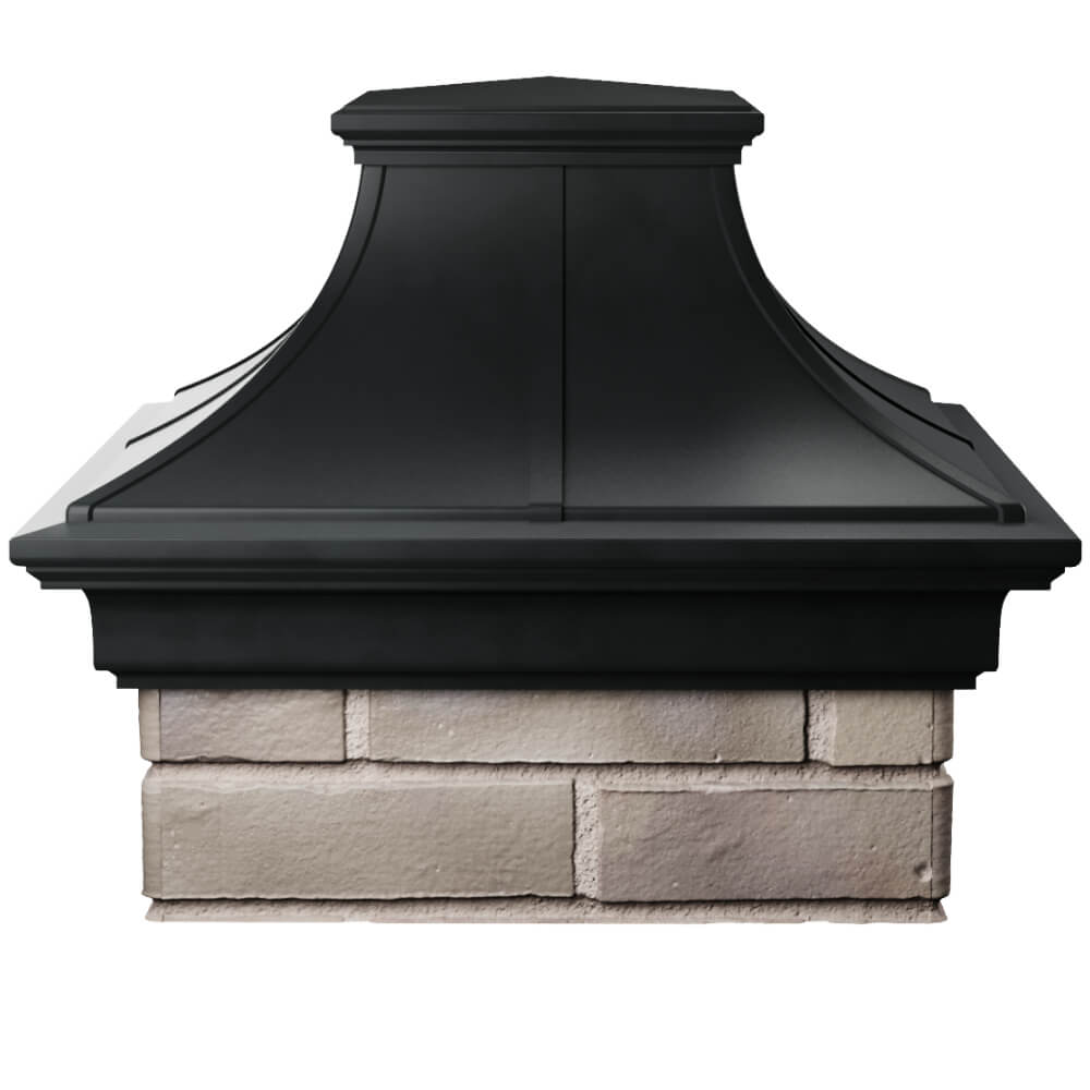 Колпак Zking Монблан Премиум Черный на столб 1.5х1.5 кирпича (385х385мм) Батайск фото