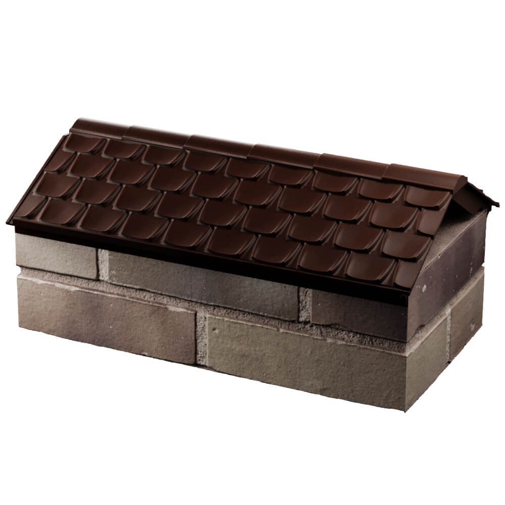 Парапет Zking Эльбрус Коричневый с посадкой на 1 кирпич (255мм) в Батайске фото