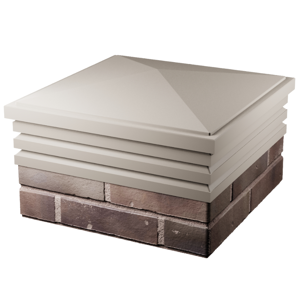 Колпак Zking Бона ХайТек Бежевый на столб 2х2 кирпича (513х513мм) в Батайске фото