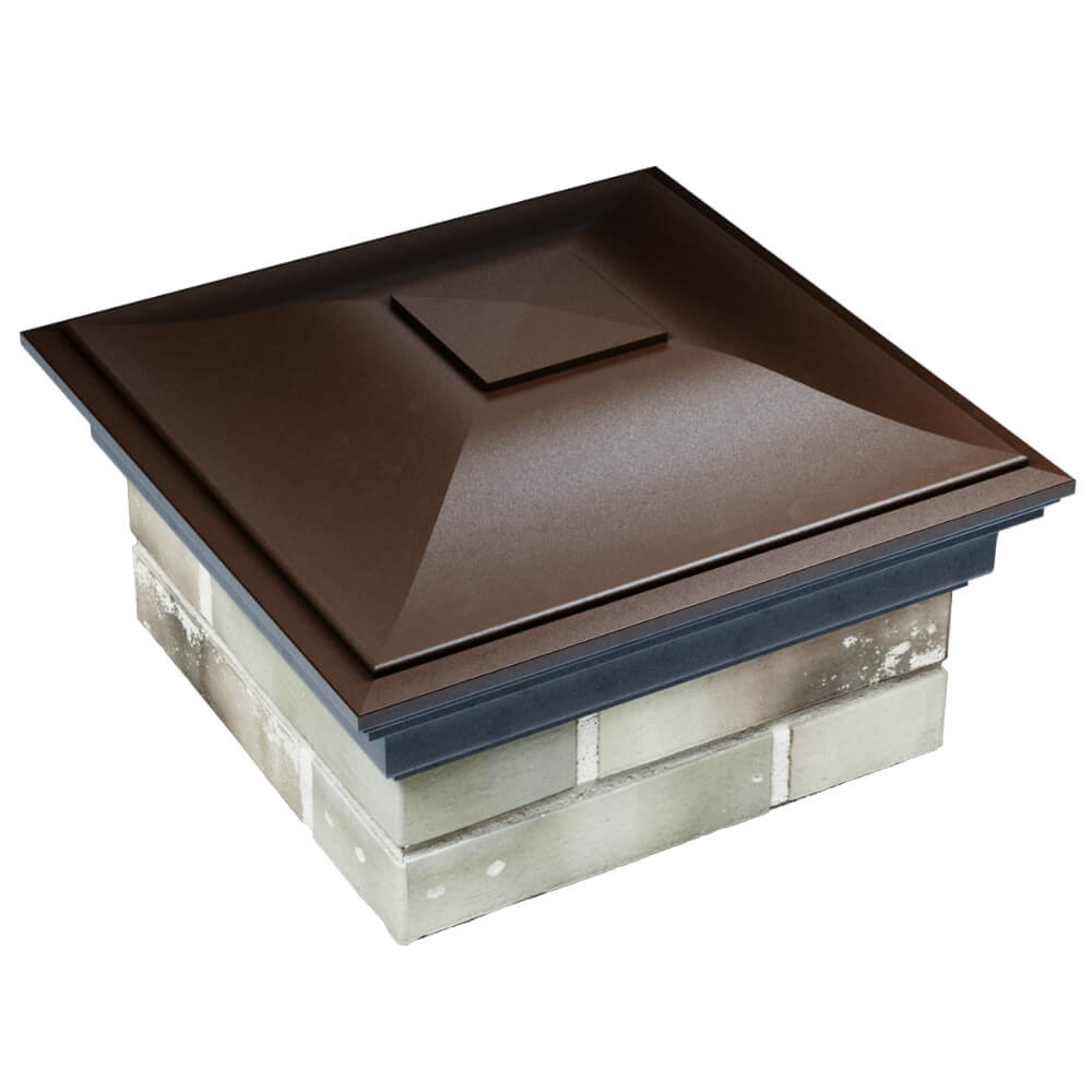 Колпак Zking Монблан Коричневый на столб 1.5х1.5 кирпича (385х385мм) в Батайске фото