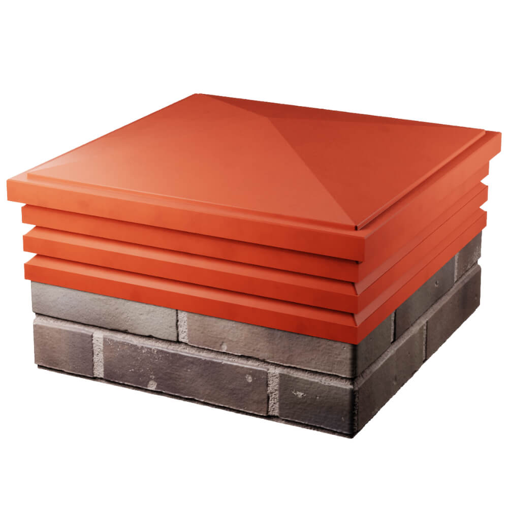 Колпак Zking Бона ХайТек Красный на столб 2х2 кирпича (513х513мм) в Батайске фото