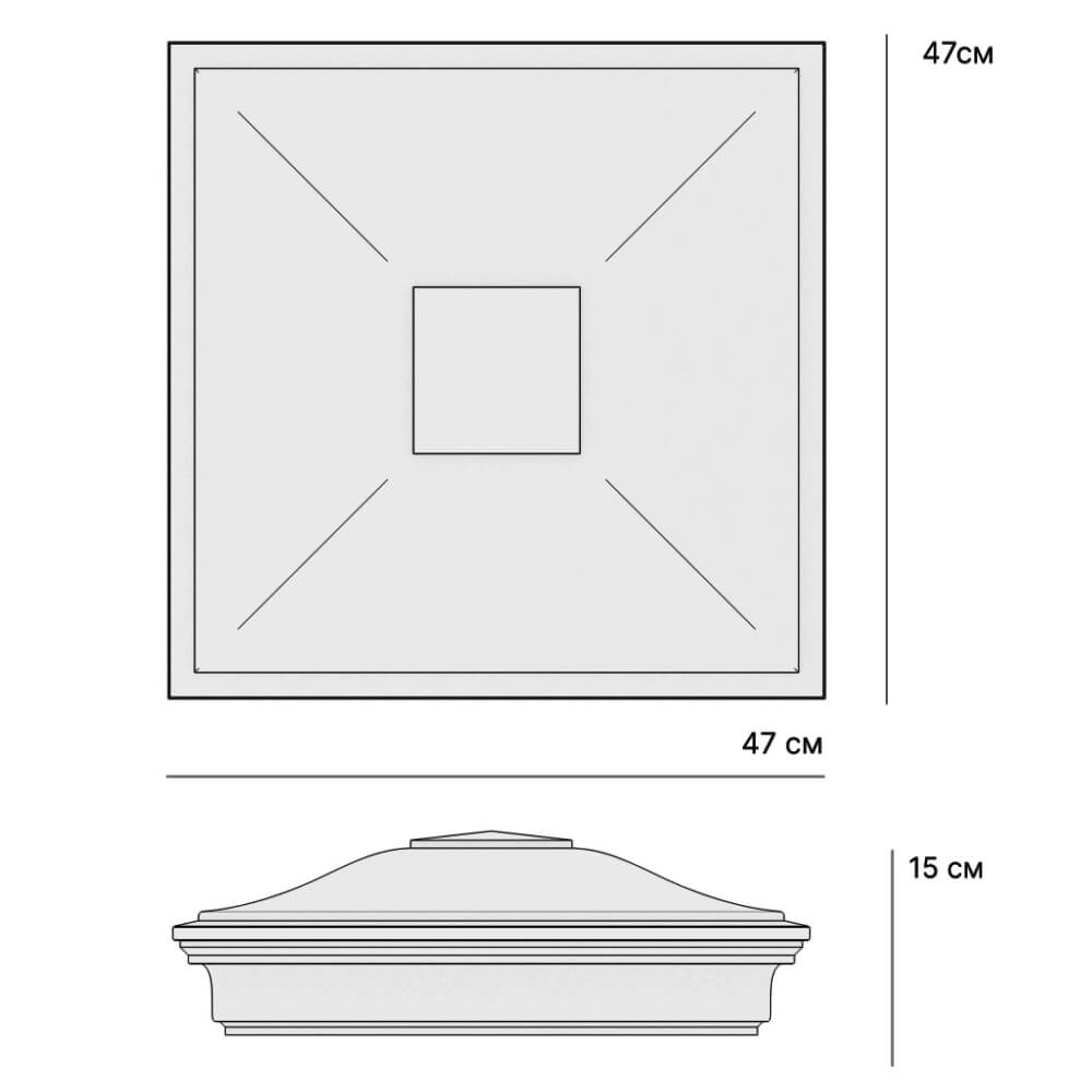 Колпак Zking Монблан Коричневый на столб 1.5х1.5 кирпича (385х385мм) в Батайске фото