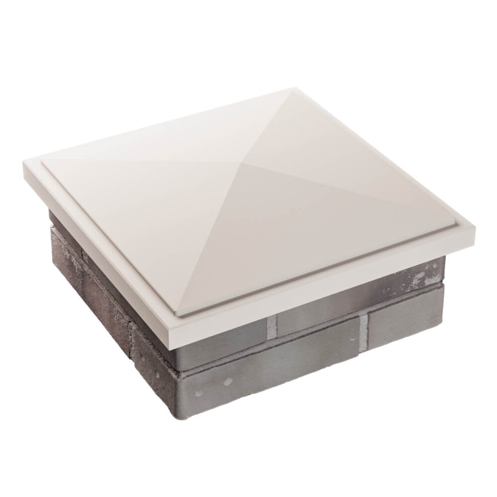 Колпак Zking БонаМоно Бежевый на столб 1.5х1.5 кирпича (385х385, 400х400мм) в Батайске фото