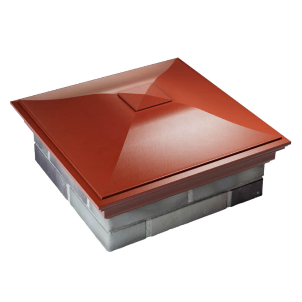 Колпак Zking Монблан Красный на столб 2х2 кирпича (515х515мм) Батайск фото