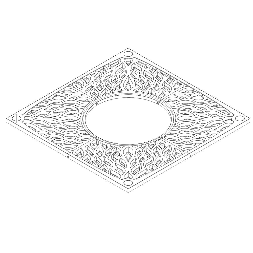 Приствольная решетка для дерева ZKING CRUST 2х2м Черная в Батайске фото