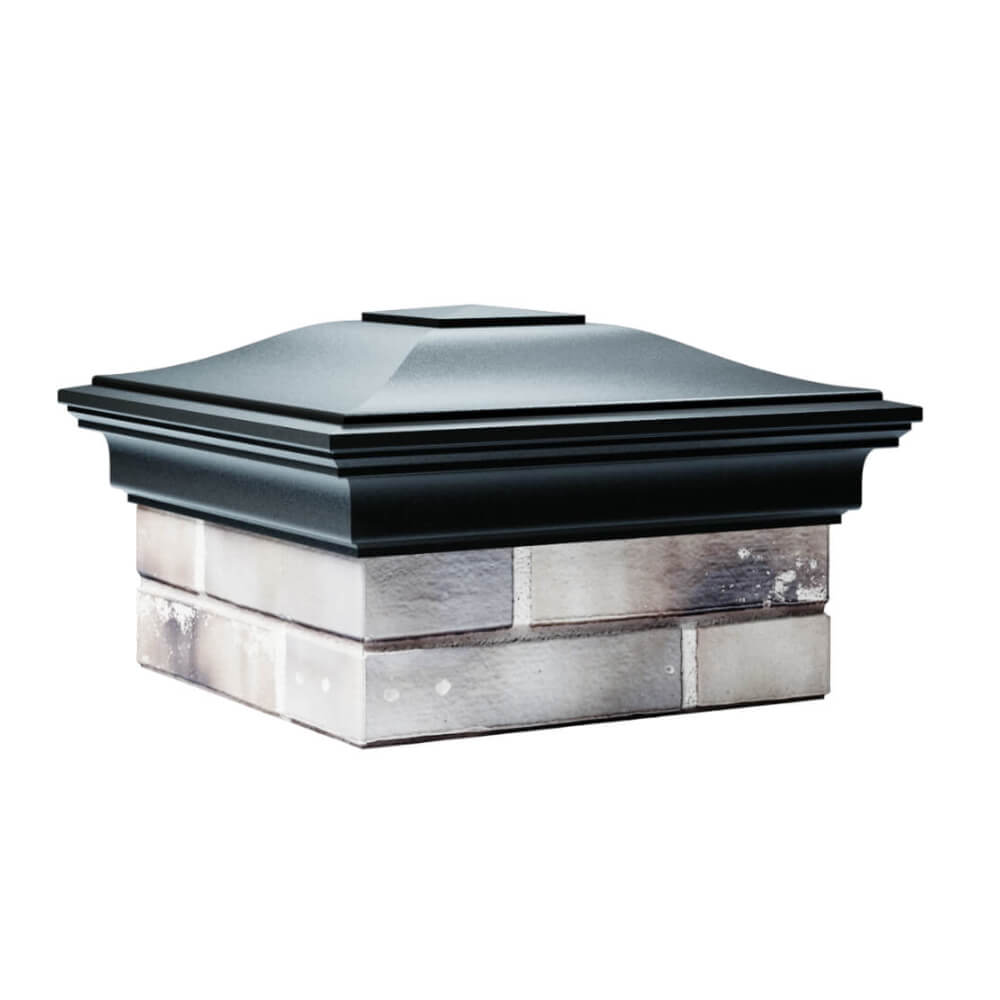 Колпак Zking Монблан Черный на столб 1.5х1.5 еврокирпича 0.7НФ (355х355мм) в Батайске фото