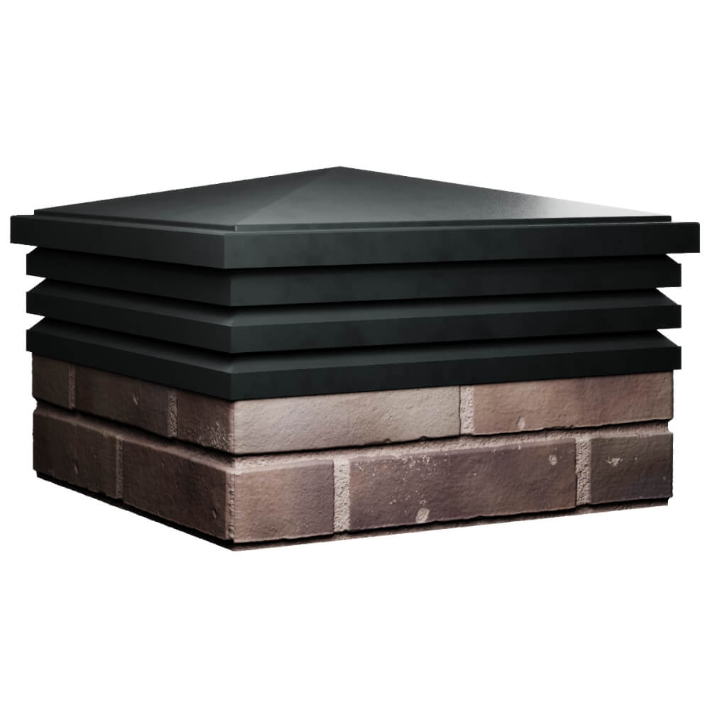 Колпак Zking Бона ХайТек Черный на столб 2х2 кирпича (513х513мм) в Батайске фото