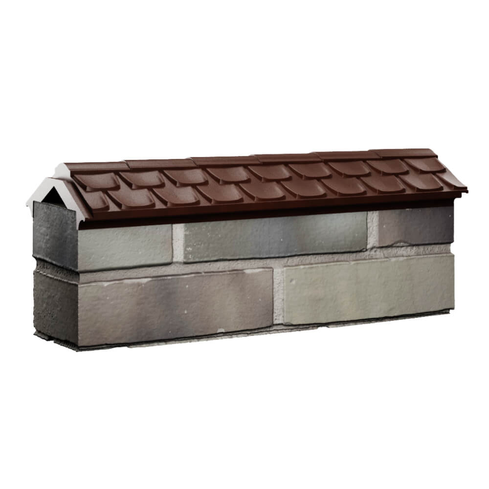 Парапет Zking Эльбрус Коричневый с посадкой на 0.5 кирпича (130мм) Батайск фото