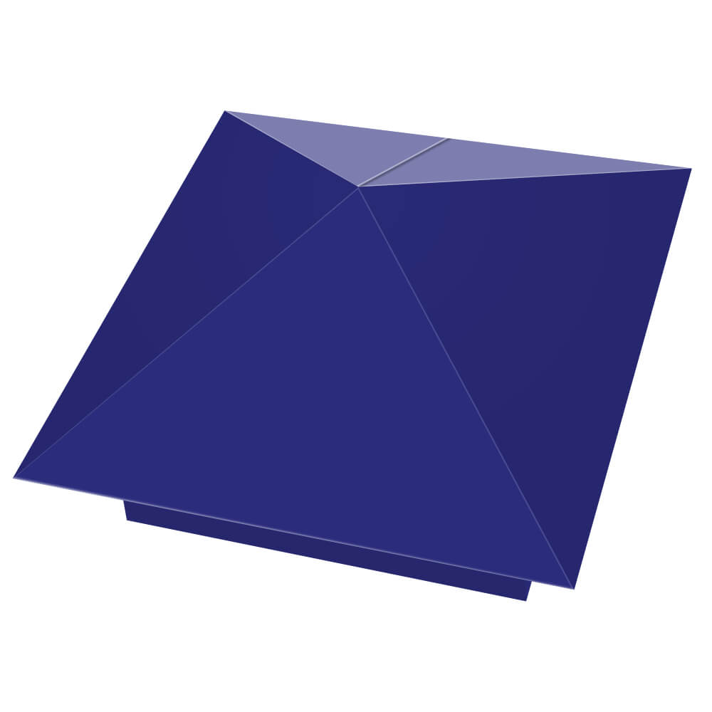 Колпак металлический 400х400мм RAL5002 Синий Ультрамарин заборный Батайск фото