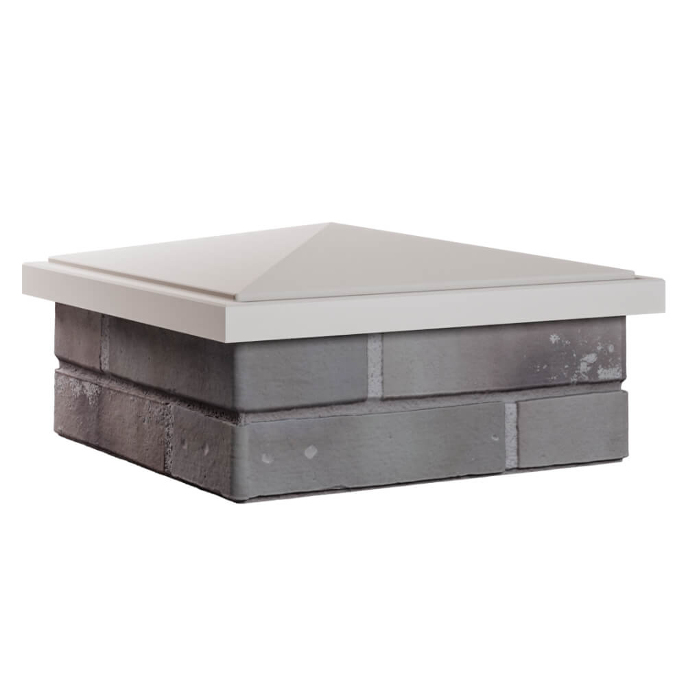 Колпак Zking БонаМоно Бежевый на столб 1.5х1.5 кирпича (385х385, 400х400мм) в Батайске фото