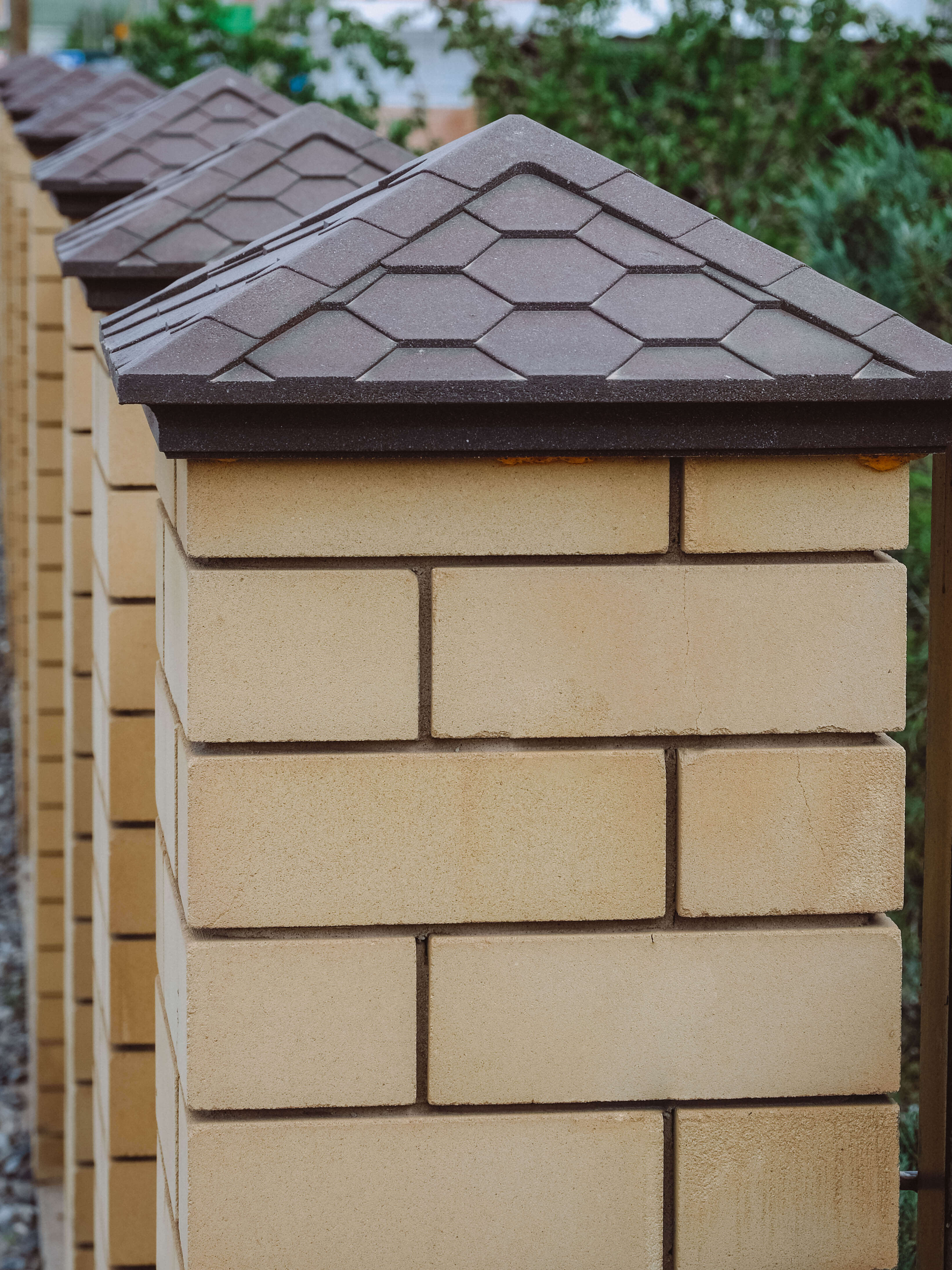 Колпак Zking Эверест Коричневый на столб 1.5х1.5 кирпича (390х390мм) в Батайске фото