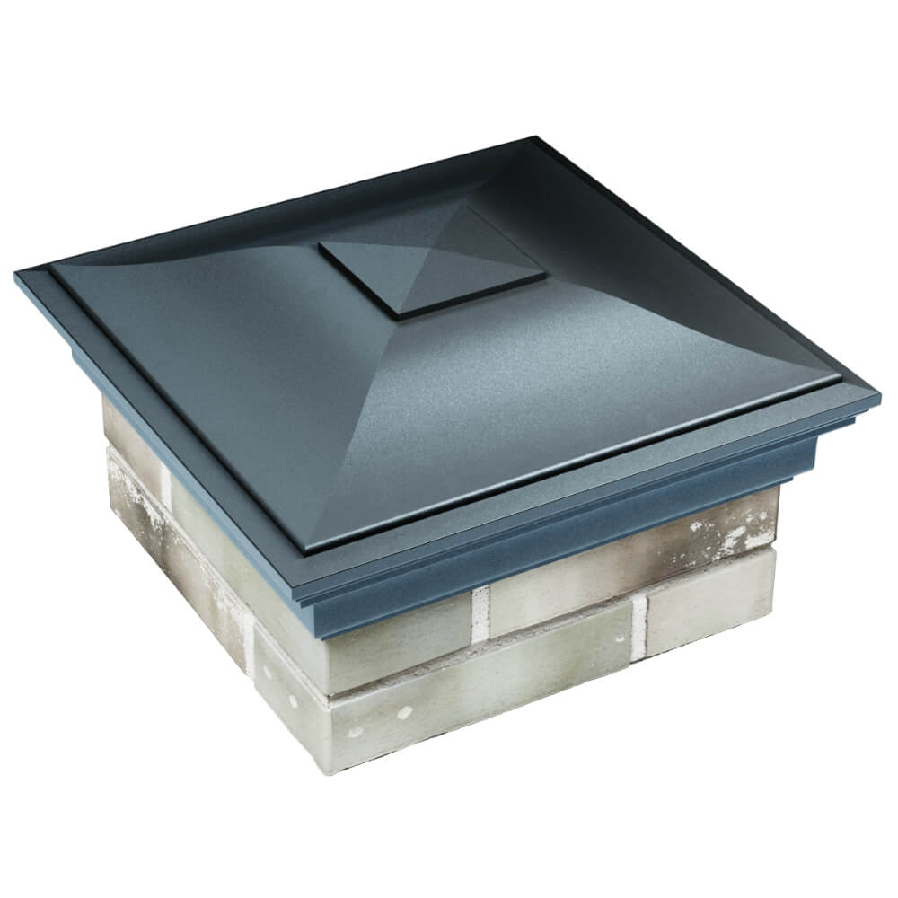 Колпак Zking Монблан Серый на столб 1.5х1.5 кирпича (385х385мм) в Батайске фото