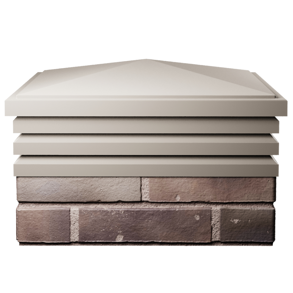 Колпак Zking Бона ХайТек Бежевый на столб 2х2 кирпича (513х513мм) Батайск фото