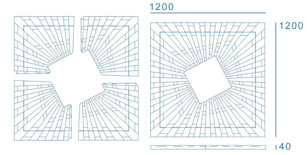 Приствольная решетка для дерева ZKING ATMOSPHERE 1.2х1.2м Красная в Батайске фото