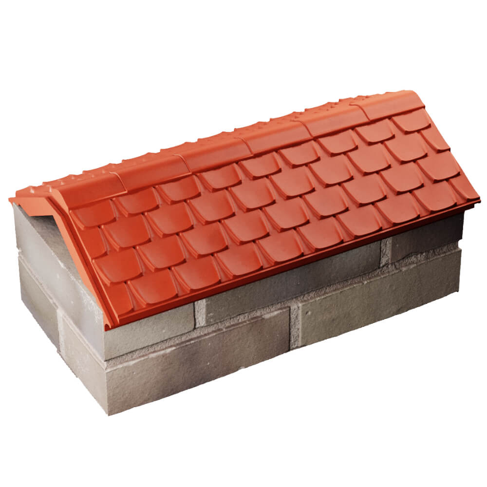 Парапет Zking Эльбрус Красный с посадкой на 1 кирпич (255мм) в Батайске фото