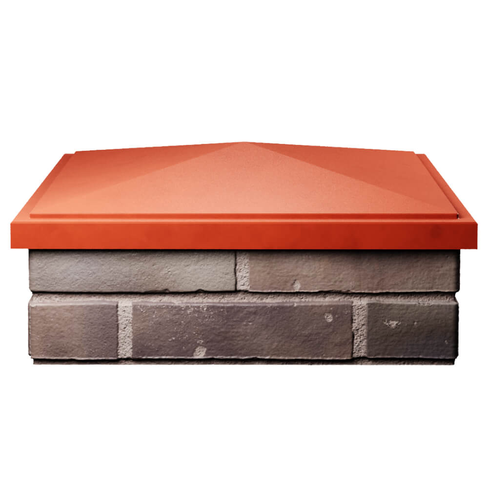 Колпак Zking БонаМоно Красный на столб 2х2 кирпича (515х515, 530х530мм) Батайск фото