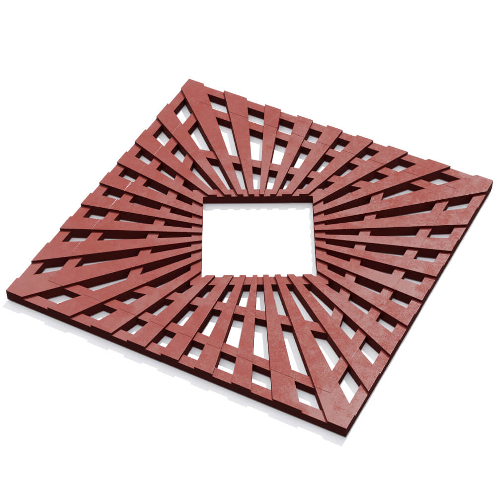 Приствольная решетка для дерева ZKING ATMOSPHERE 1.2х1.2м Красная в Батайске фото