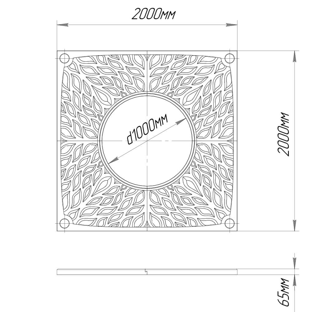 Приствольная решетка для дерева ZKING CRUST 2х2м Черная в Батайске фото