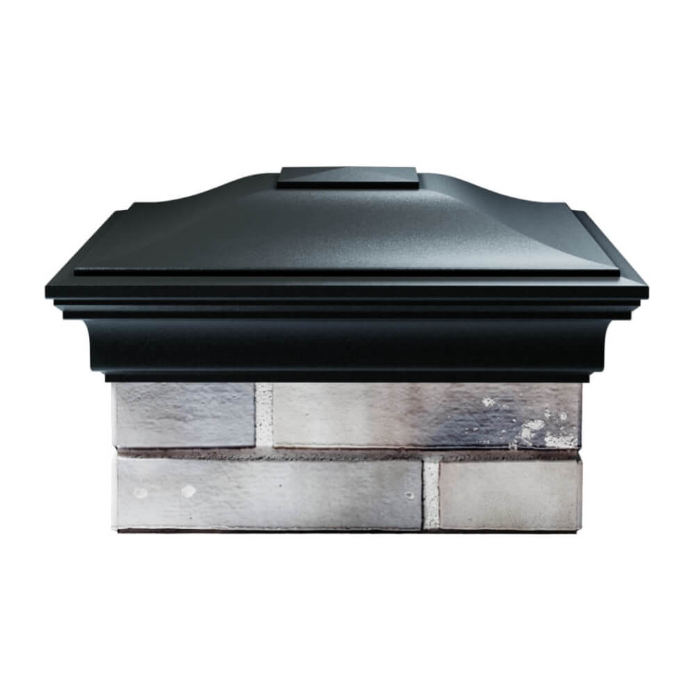 Колпак Zking Монблан Черный на столб 1.5х1.5 еврокирпича 0.7НФ (355х355мм) Батайск фото