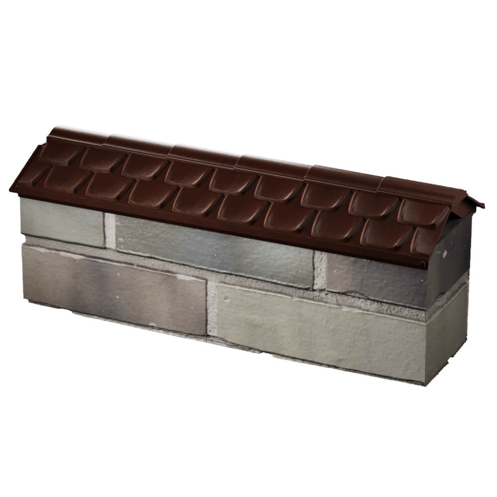 Парапет Zking Эльбрус Коричневый с посадкой на 0.5 кирпича (130мм) в Батайске фото