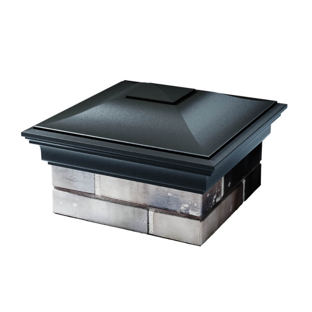 Колпак Zking Монблан Черный на столб 1.5х1.5 еврокирпича 0.7НФ (355х355мм) в Батайске фото