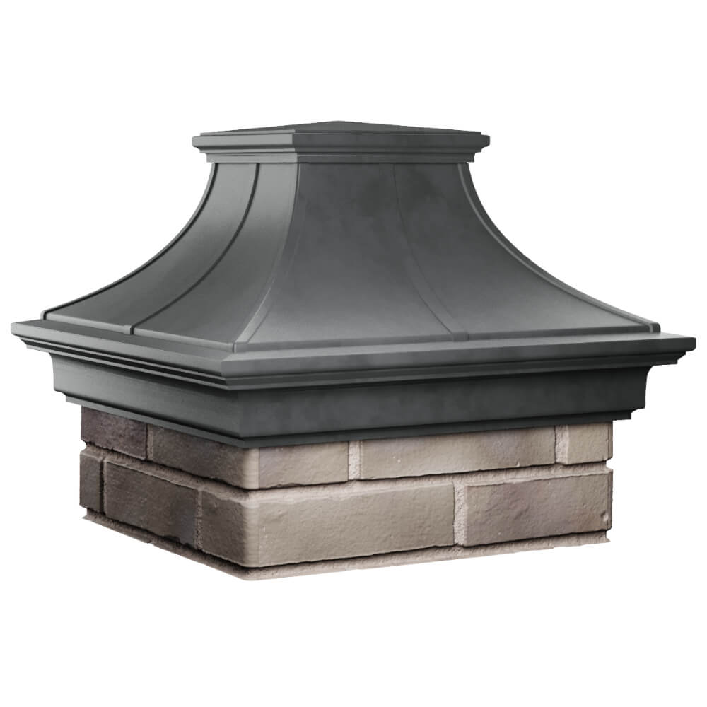 Колпак Zking Монблан Премиум Серый на столб 1.5х1.5 кирпича (385х385мм) в Батайске фото
