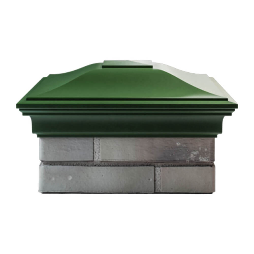 Колпак Zking Монблан Зеленый на столб 1.5х1.5 еврокирпича 0.7НФ (355х355мм) Батайск фото