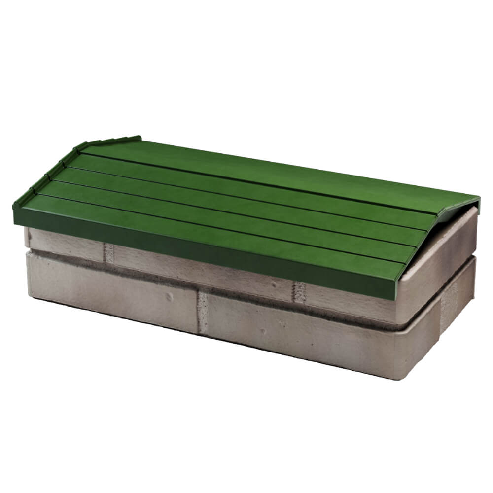 Парапет Zking Бона ХайТек Зеленый с посадкой на 1 кирпич (200/225/255мм) в Батайске фото