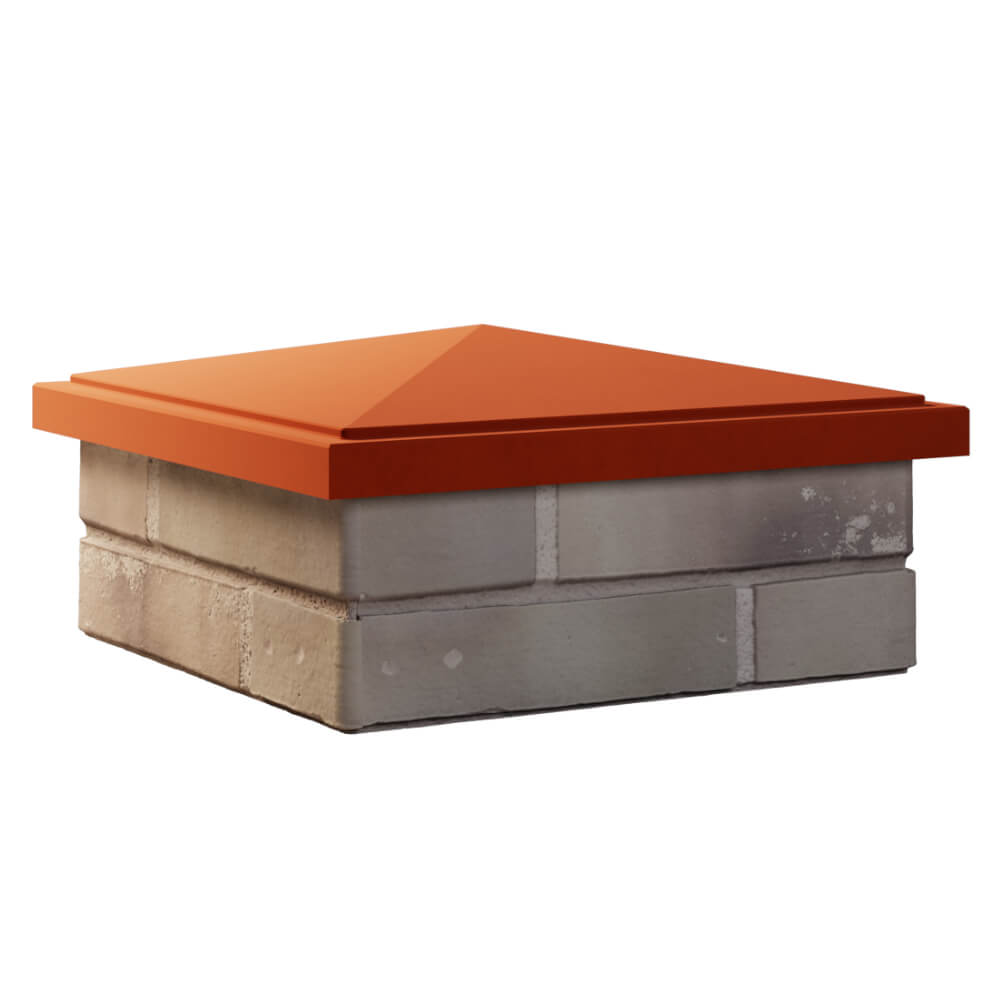 Колпак Zking БонаМоно Красный на столб 1.5х1.5 кирпича (385х385, 400х400мм) в Батайске фото