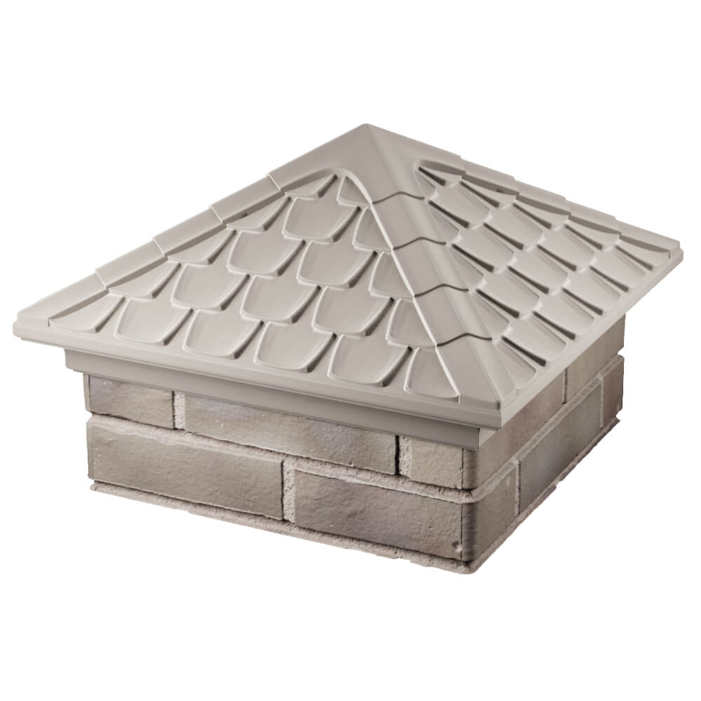 Колпак Zking Эльбрус Бежевый на столб 1.5х1.5 кирпича (385х385мм) в Батайске фото