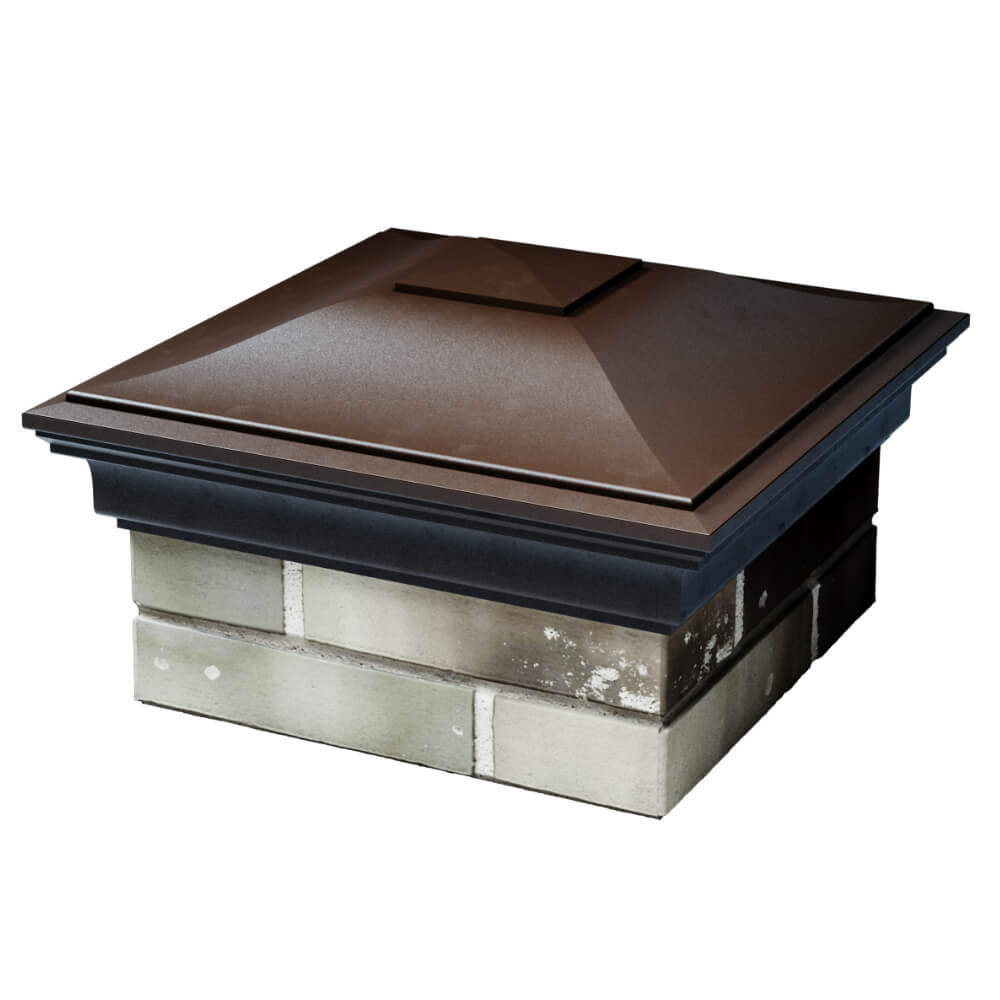 Колпак Zking Монблан Коричневый на столб 1.5х1.5 кирпича (385х385мм) в Батайске фото