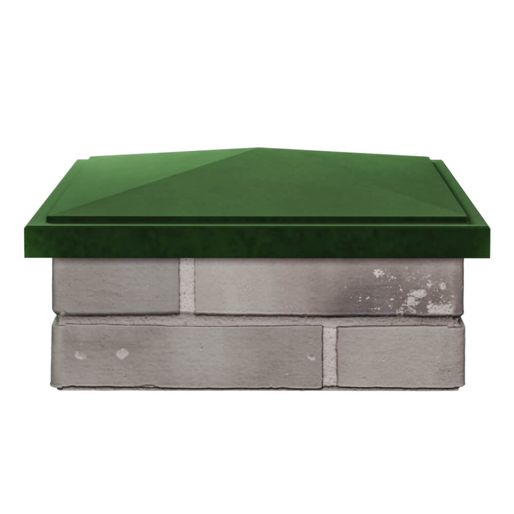 Колпак Zking БонаМоно Зеленый на столб 1.5х1.5 кирпича (385х385, 400х400мм) Батайск фото