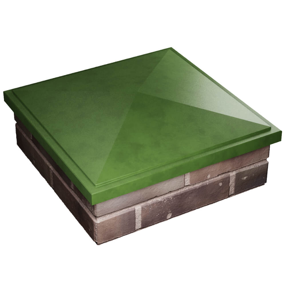 Колпак Zking БонаМоно Зеленый на столб 2х2 кирпича (515х515, 530х530мм) в Батайске фото