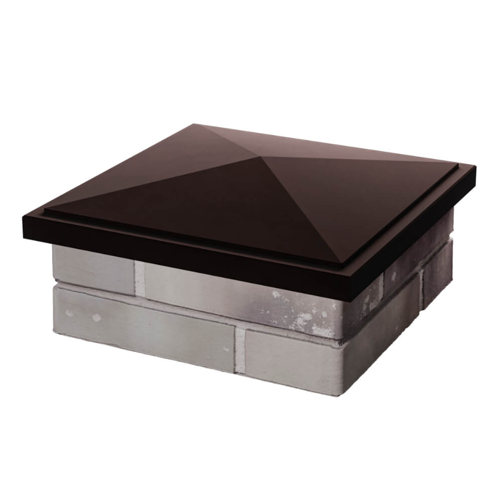 Колпак Zking БонаМоно Коричневый на столб 1.5х1.5 кирпича (385х385, 400х400мм) в Батайске фото