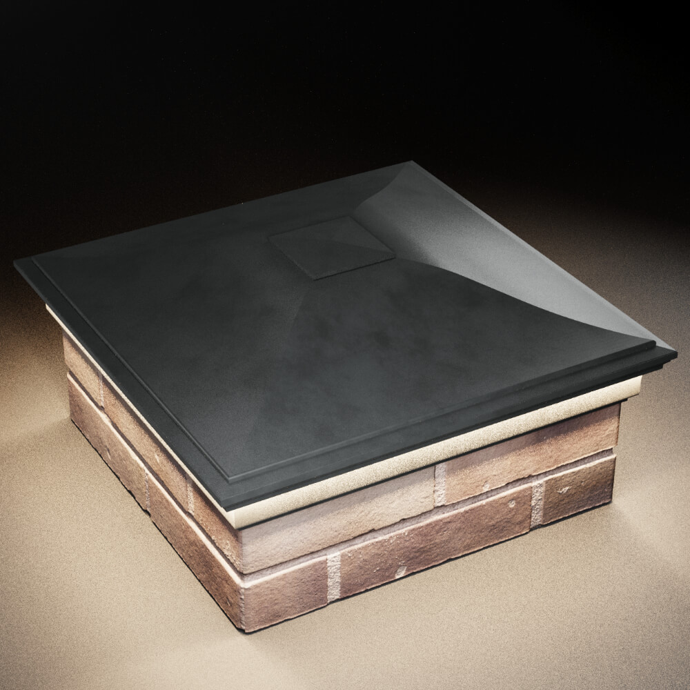 Колпак Zking Монблан Серый на столб 2х2 кирпича (515х515мм) c подсветкой в Батайске фото