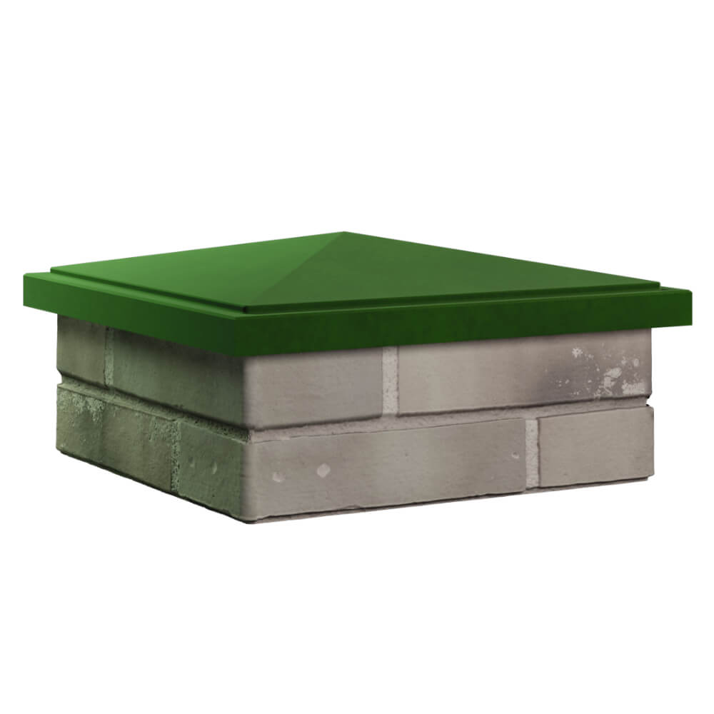 Колпак Zking БонаМоно Зеленый на столб 1.5х1.5 кирпича (385х385, 400х400мм) в Батайске фото