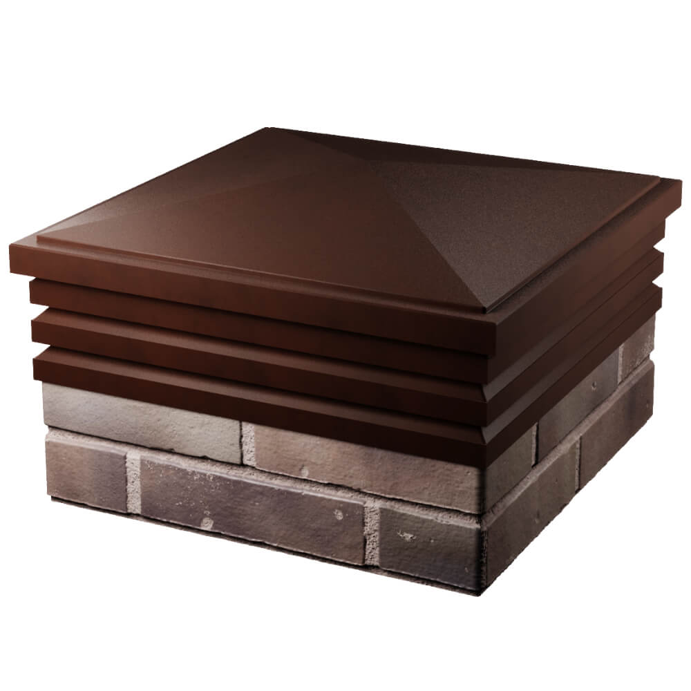 Колпак Zking Бона ХайТек Коричневый на столб 2х2 кирпича (513х513мм) в Батайске фото