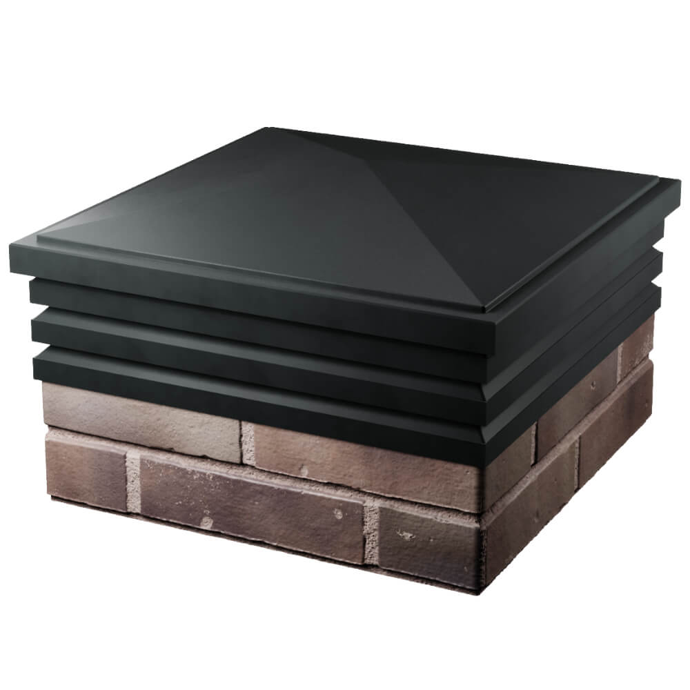 Колпак Zking Бона ХайТек Черный на столб 2х2 кирпича (513х513мм) в Батайске фото