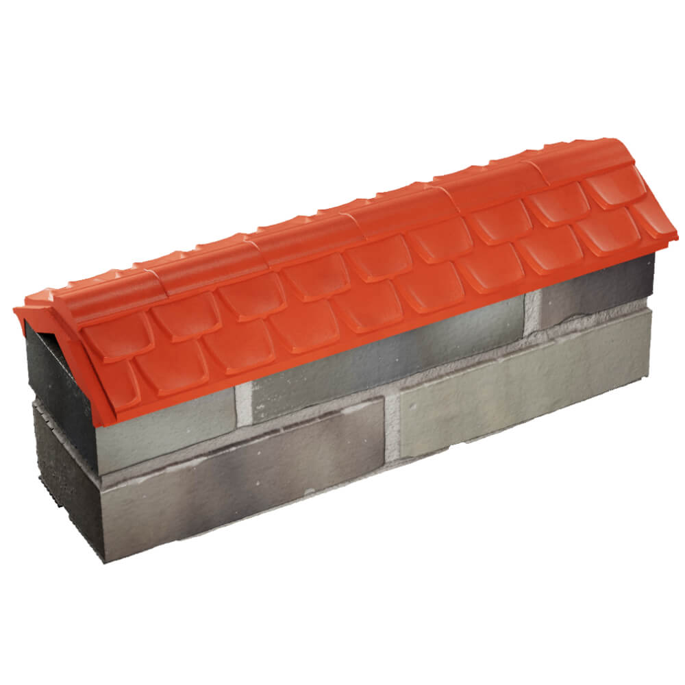 Парапет Zking Эльбрус Красный с посадкой на 0.5 кирпича (130мм) в Батайске фото