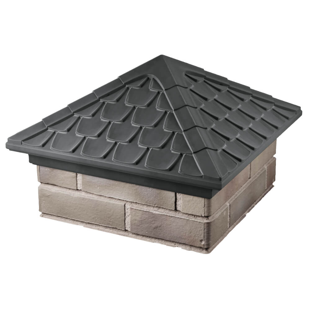 Колпак Zking Эльбрус Серый на столб 1.5х1.5 кирпича (385х385мм) в Батайске фото