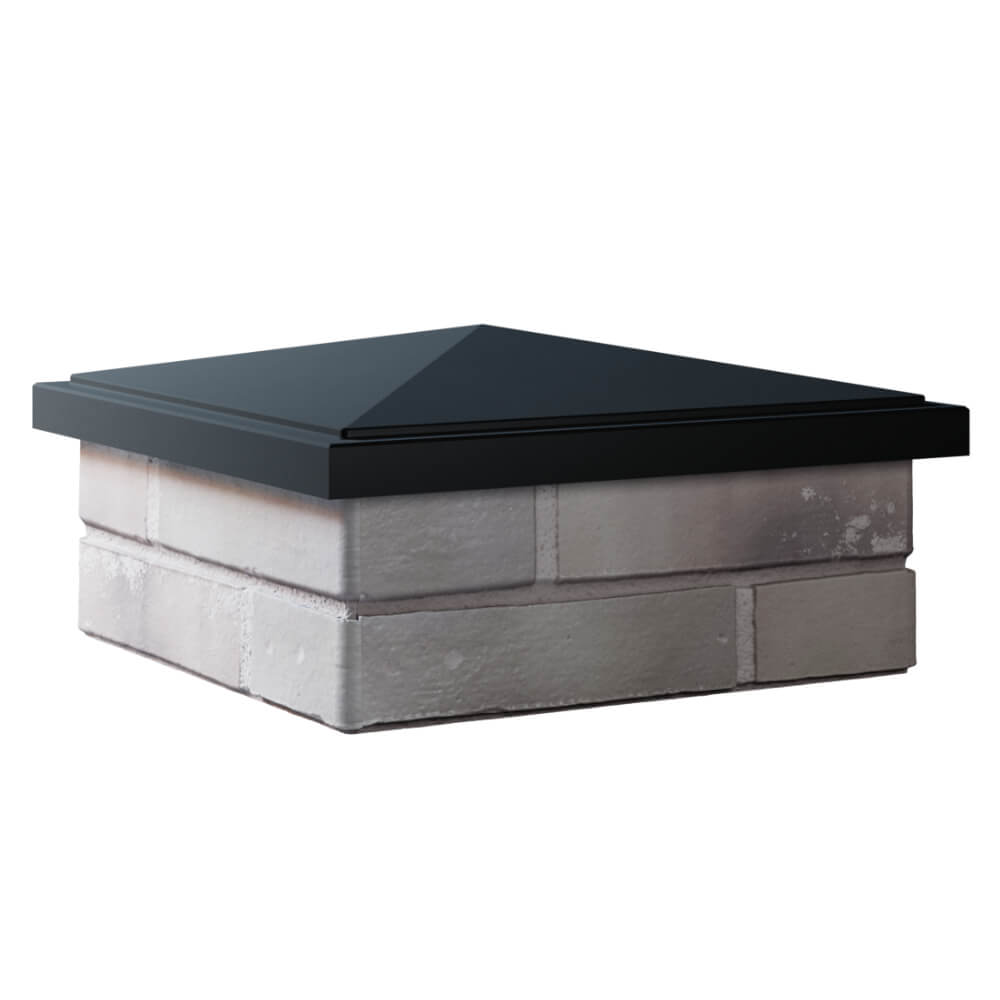 Колпак Zking БонаМоно Черный на столб 1.5х1.5 кирпича (385х385, 400х400мм) в Батайске фото