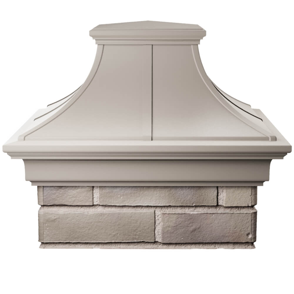 Колпак Zking Монблан Премиум Бежевый на столб 1.5х1.5 кирпича (385х385мм) Батайск фото