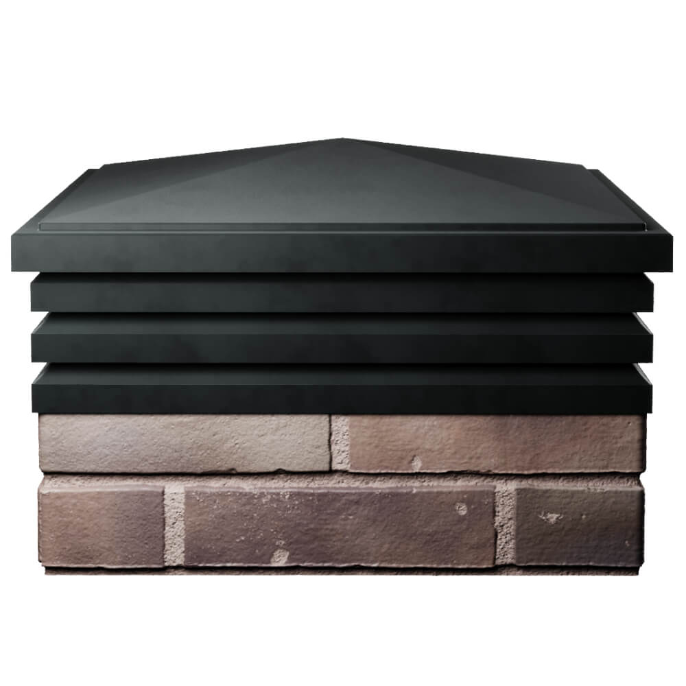 Колпак Zking Бона ХайТек Черный на столб 2х2 кирпича (513х513мм) Батайск фото