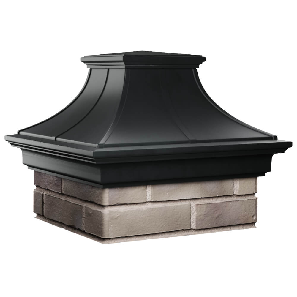 Колпак Zking Монблан Премиум Черный на столб 1.5х1.5 кирпича (385х385мм) в Батайске фото