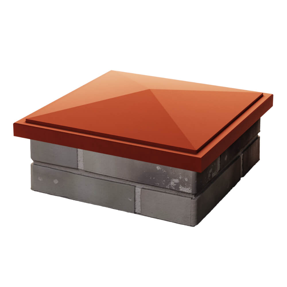 Колпак Zking БонаМоно Красный на столб 1.5х1.5 кирпича (385х385, 400х400мм) в Батайске фото