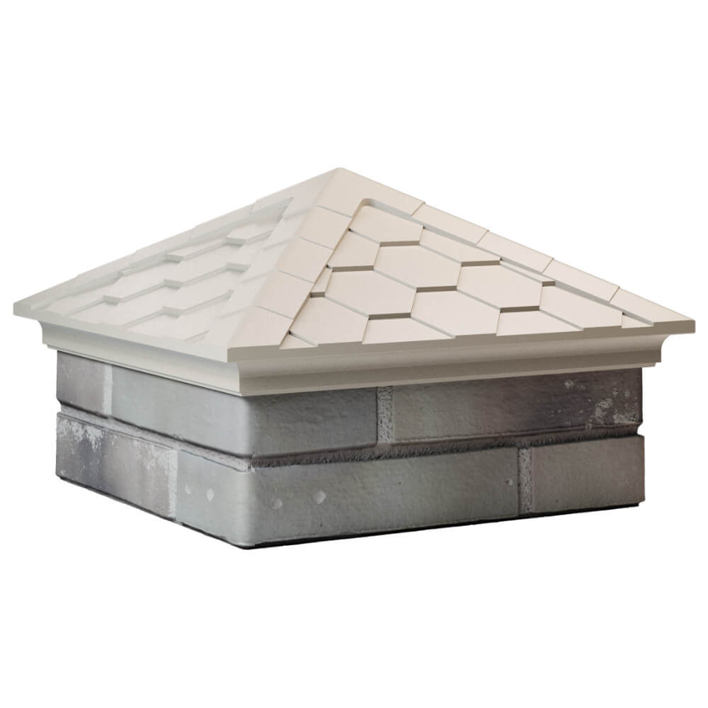 Колпак Zking Эверест Бежевый на столб 1.5х1.5 кирпича (390х390мм) в Батайске фото